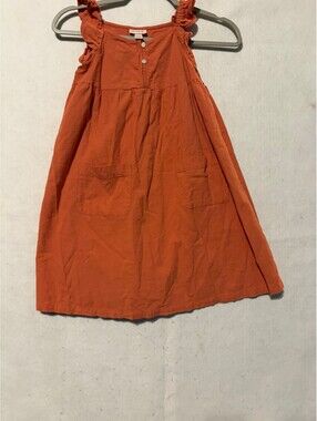 Cat Jack Girl's Dress in Orange, Size 7-8 Months